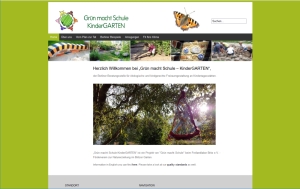 Screenshot Website http://www.gruen-macht-schule-kindergarten.de