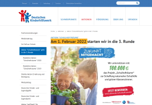 Website Deutsches Kinderhilfswerks